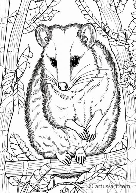 Opossum Kleurplaat